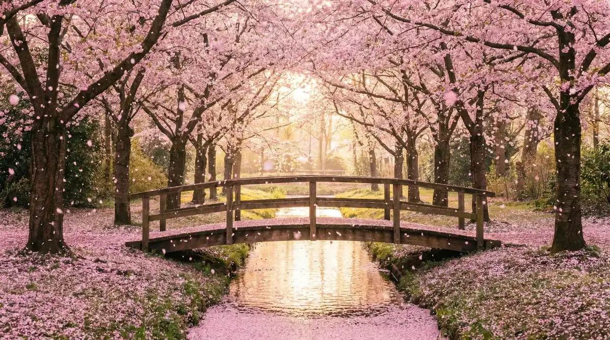 樱花桥畔 - おなにー 唯美风景